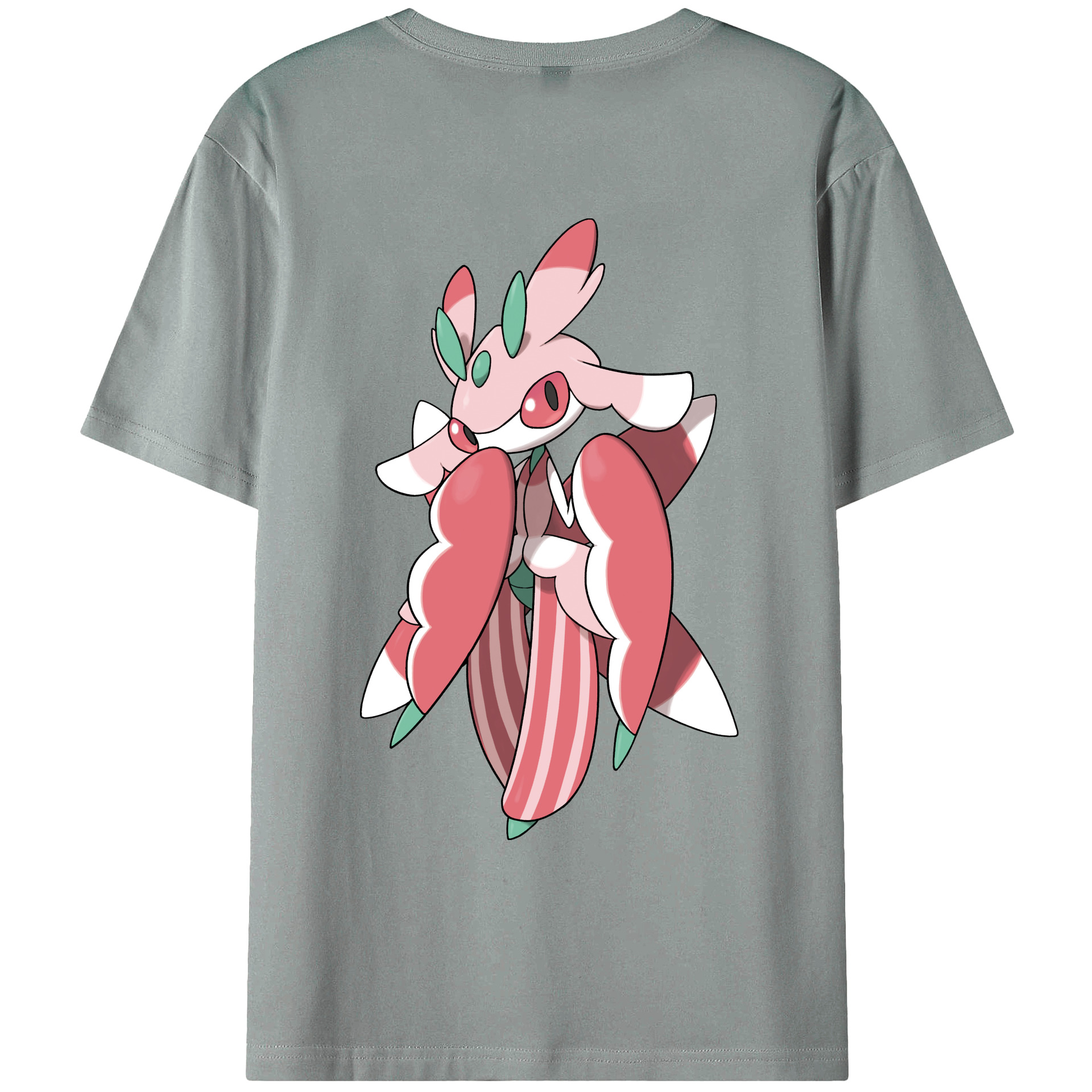 （画像用） ポケットモンスター Pokémon 綿100％ メンズ半袖Tシャツ（バックプリント） 通気性